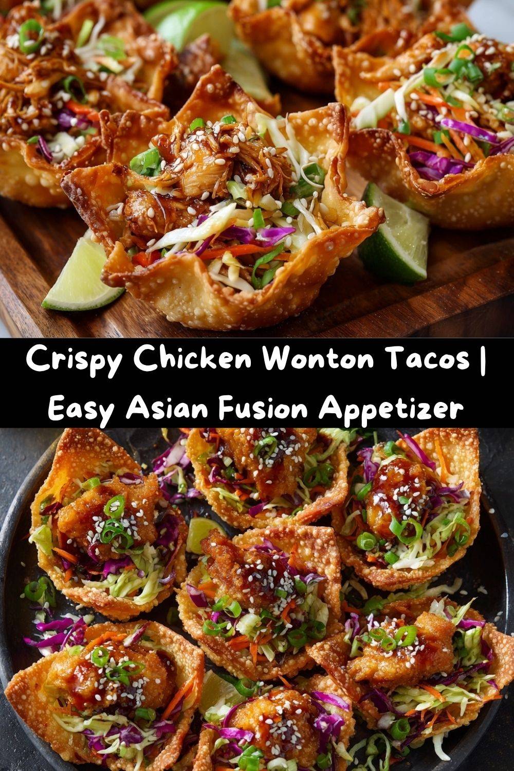 Crispy Chicken Wonton Tacos