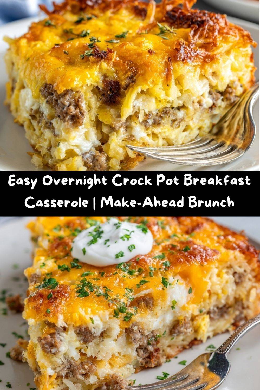 Easy Overnight Crock Pot Breakfast Casserole