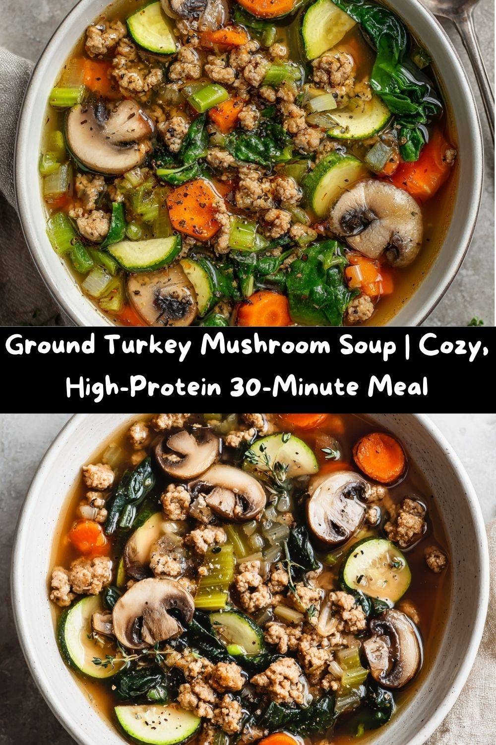 Ground Turkey Mushroom Soup