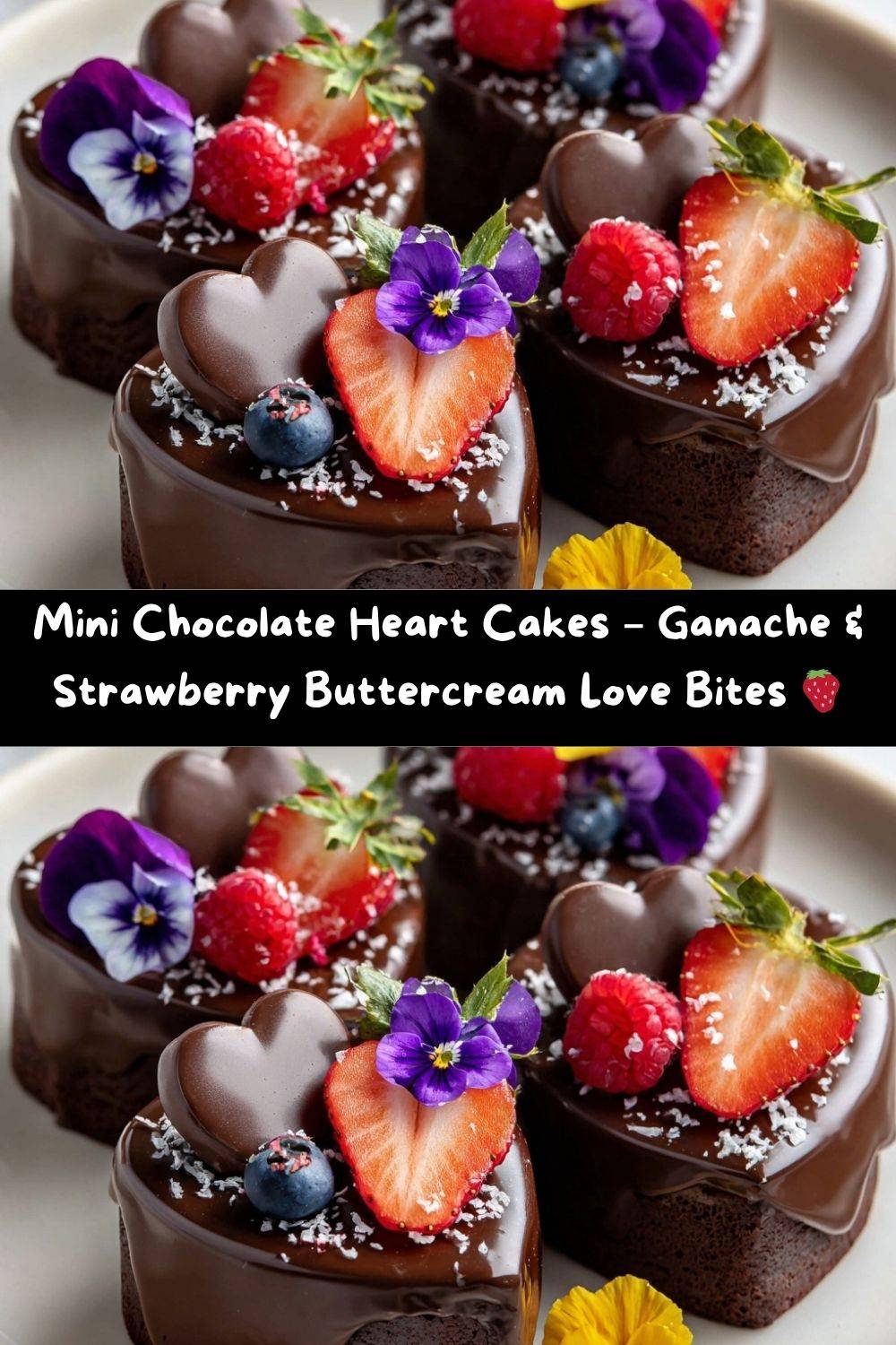 Mini Chocolate Heart Cakes