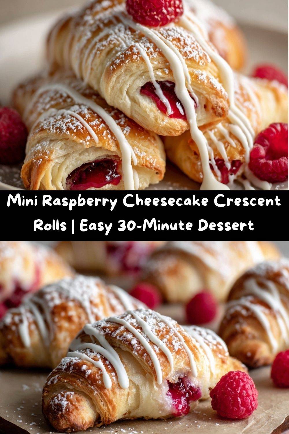 Mini Raspberry Cheesecake Crescent Rolls