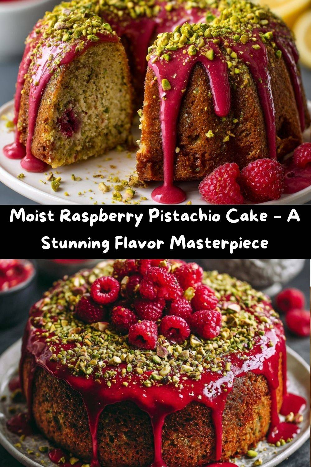 Raspberry Pistachio Cake