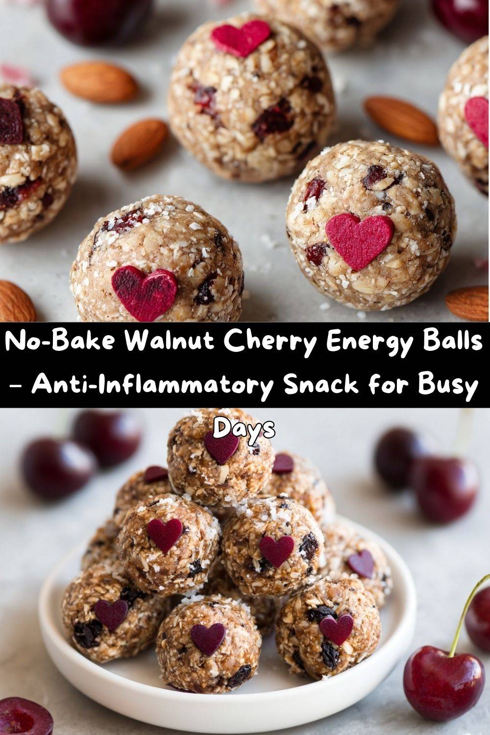 Heart-Healthy Walnut & Cherry Energy Balls