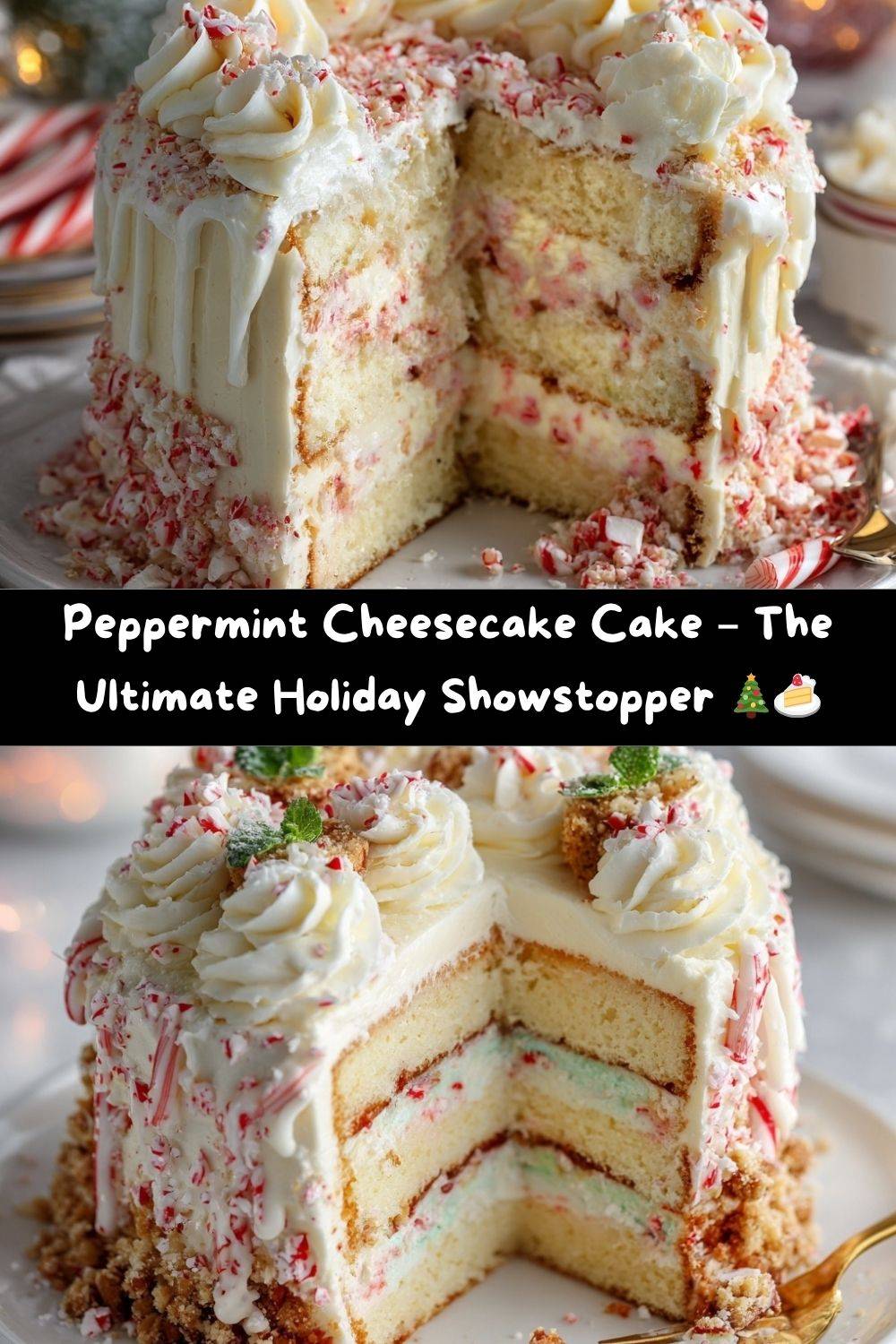 Peppermint Cheesecake Cake