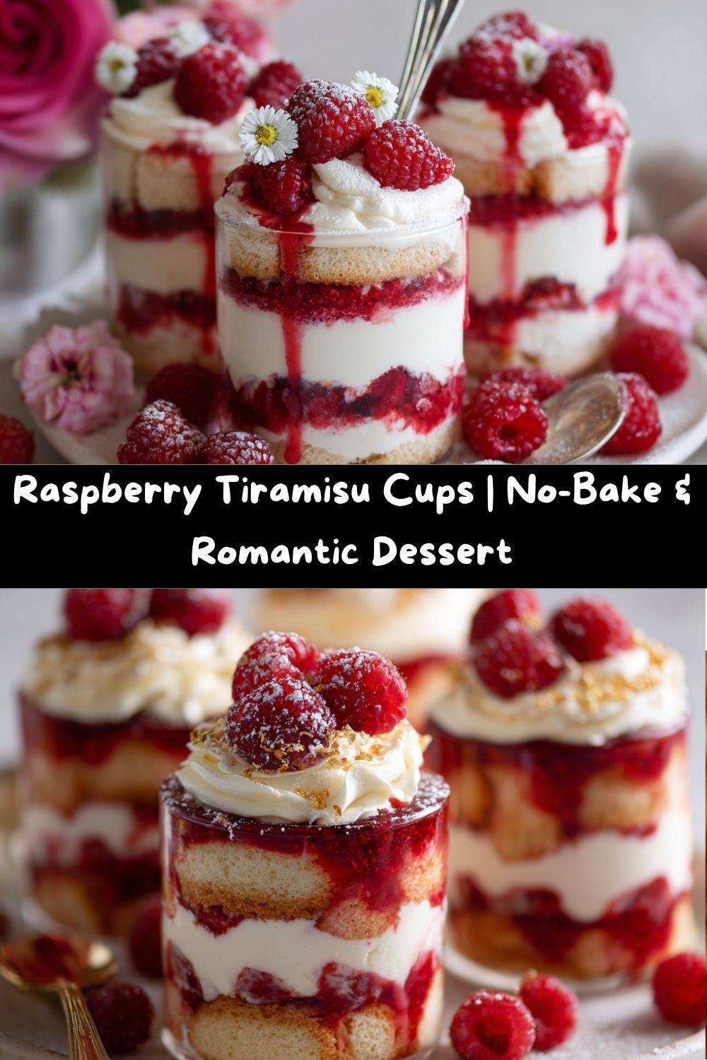 Raspberry Tiramisu Cups