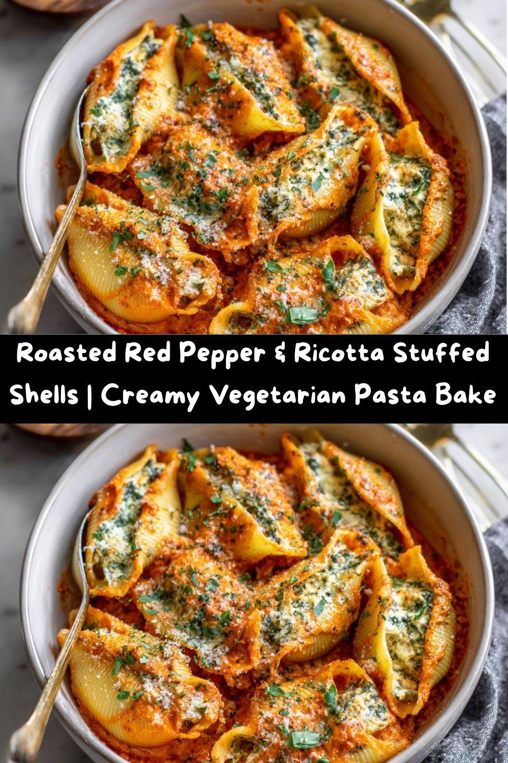 Roasted Red Pepper & Ricotta Stuffed Shells