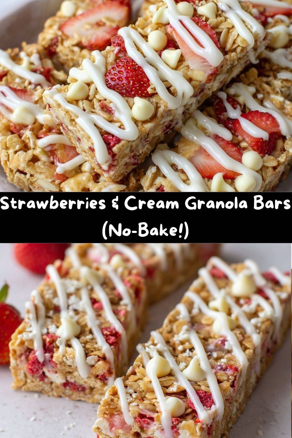 Strawberries & Cream Granola Bars