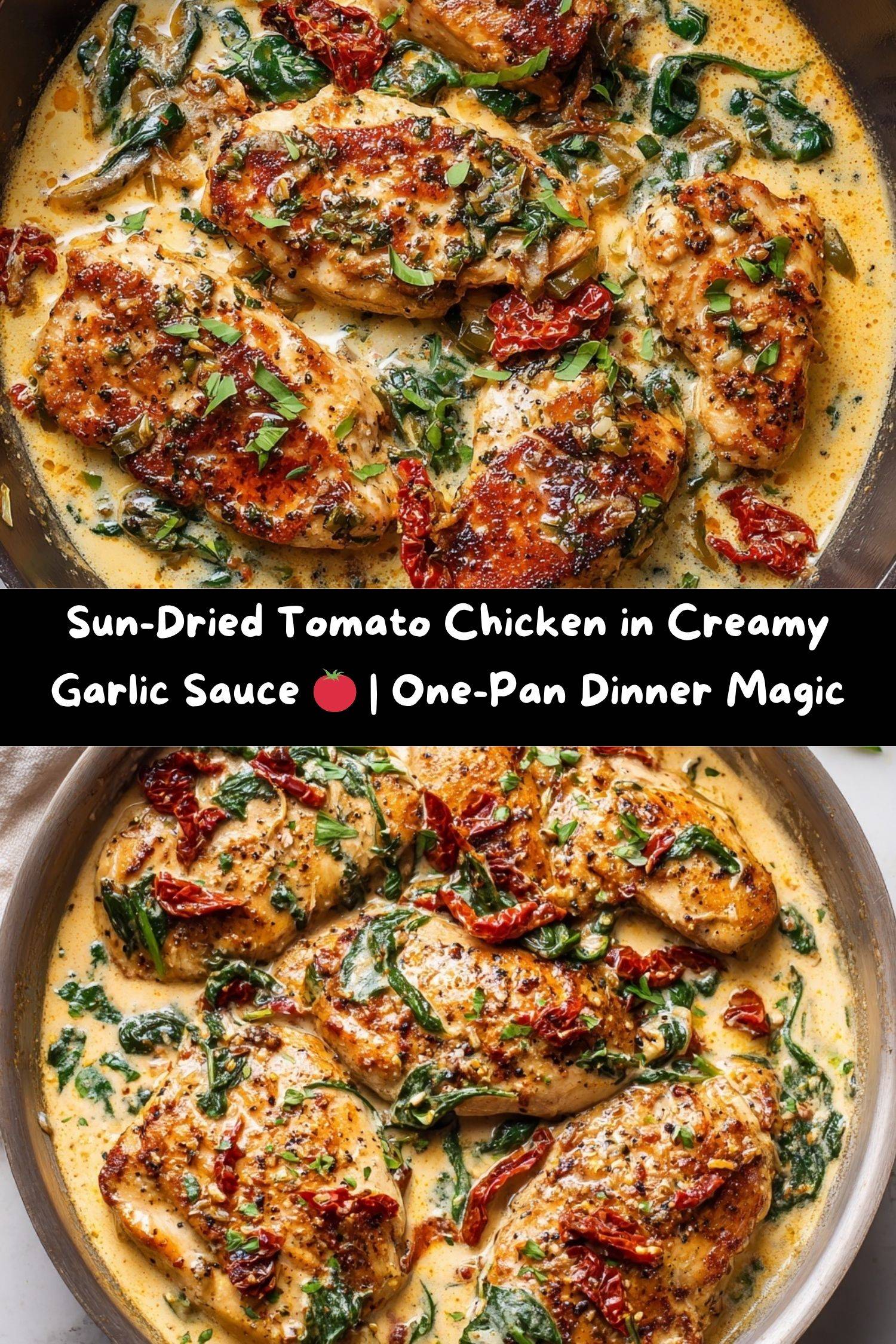 Sun‑Dried Tomato Chicken in Creamy Garlic Sauce