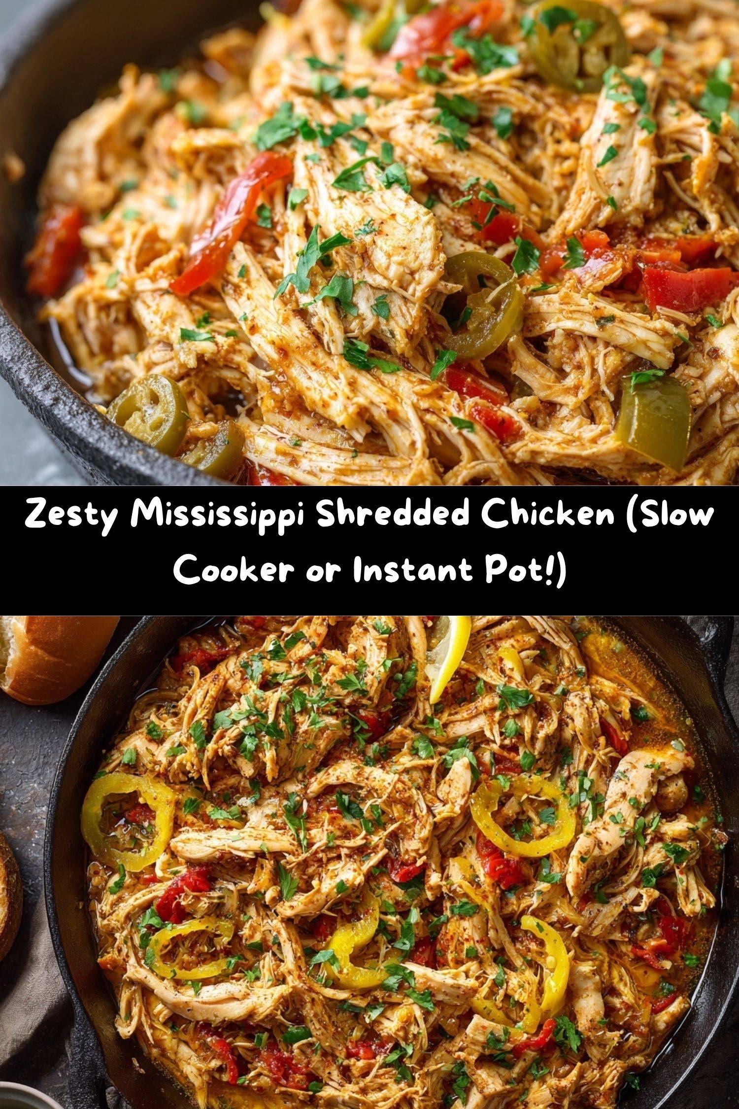 Zesty Mississippi Shredded Chicken