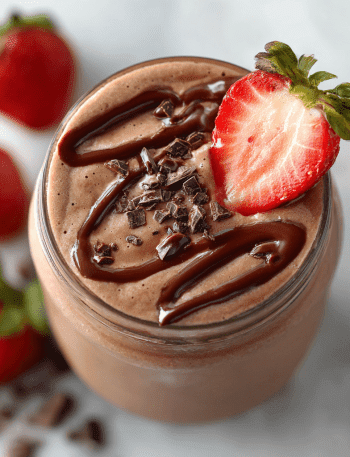 Chocolate-Covered Strawberry Protein Smoothie