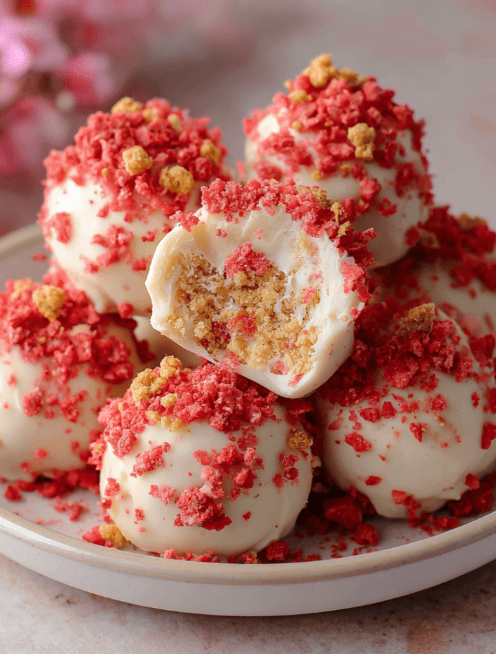 Strawberry Crunch Truffles