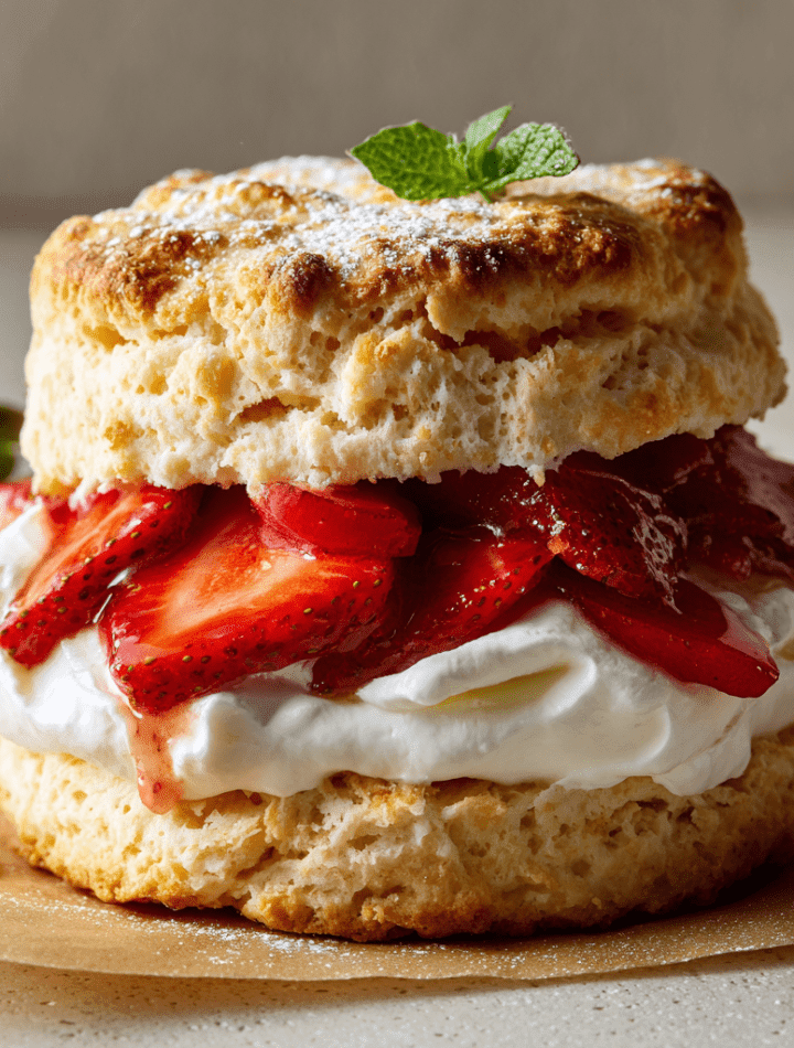 Strawberry Shortcake Biscuit Sandwiches