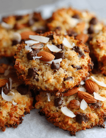 Air Fryer Coconut Almond Chocolate Chip Cookies