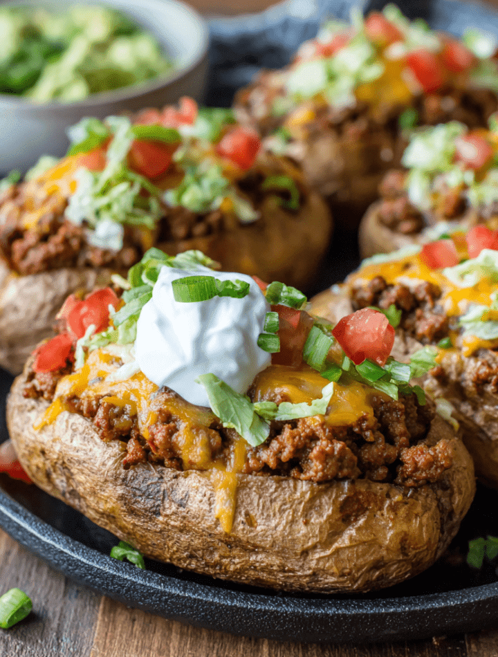 Taco-Stuffed Baked Potatoes