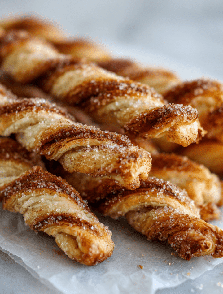 Cinnamon Sugar Puff Pastry Twists