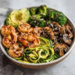 Healthy Shrimp Protein Bowls with Zoodles