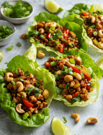 Sweet & Sour Chicken Lettuce Wrap Tacos