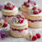 Pretty Pink Raspberry Vanilla Mini Cakes