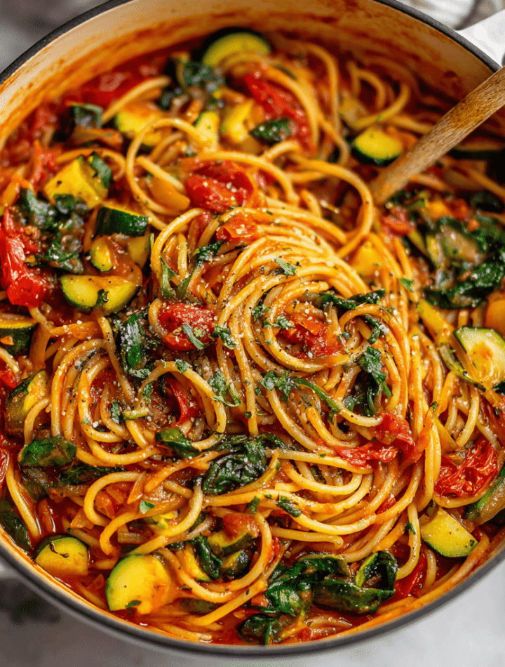 One Pot Veggie Spaghetti