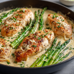 Creamy Baked Chicken and Asparagus
