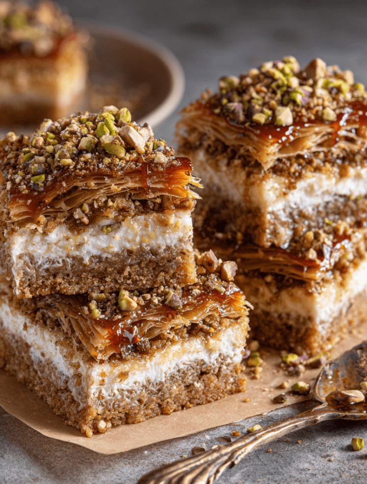 Baklava Cheesecake Bars