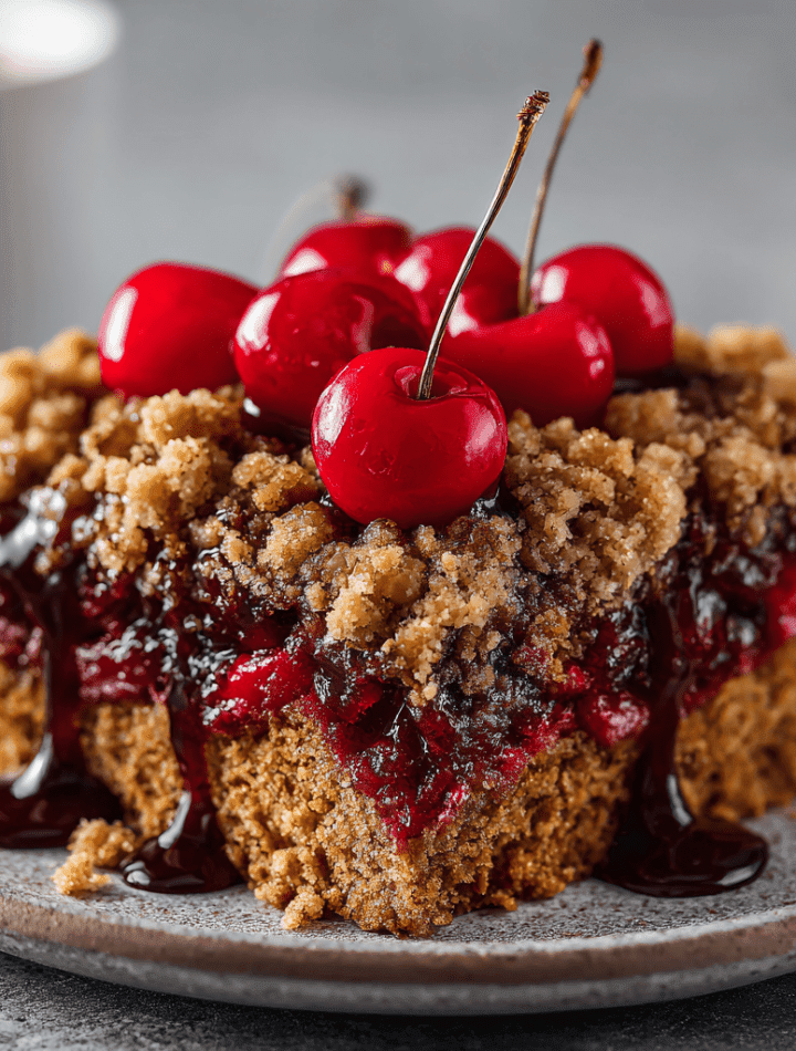 Cherry Cola Crumble Cake