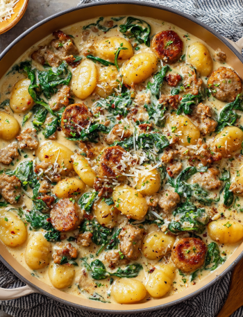 Creamy Spinach & Sausage Gnocchi