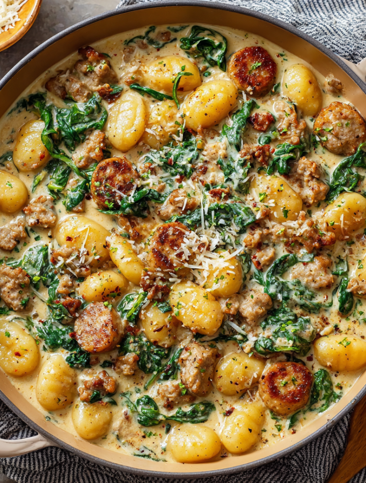 Creamy Spinach & Sausage Gnocchi