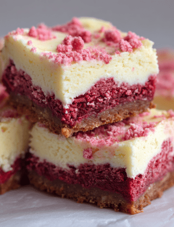Pink Velvet Cheesecake Bars