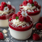 White Chocolate Raspberry Mousse Cups
