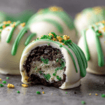 St. Patrick’s Day Oreo Truffles with Green Drizzle