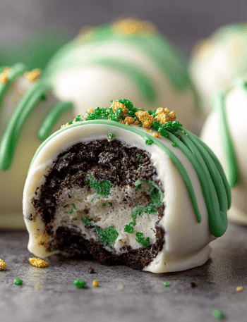 St. Patrick’s Day Oreo Truffles with Green Drizzle