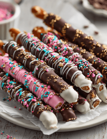 Chocolate-Covered Pretzel Rods