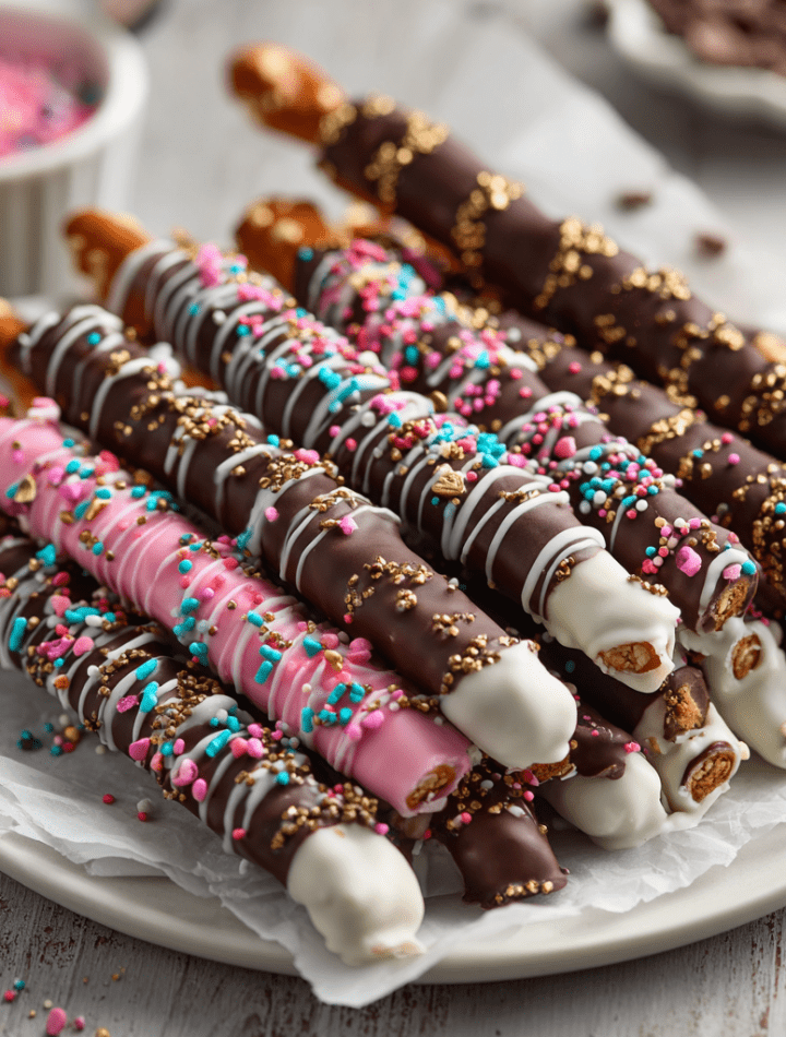 Chocolate-Covered Pretzel Rods