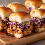 Sweet & Sour Chicken Sliders with Pickled Cabbage