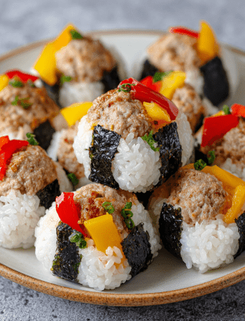 Sweet & Sour Chicken Sushi Balls
