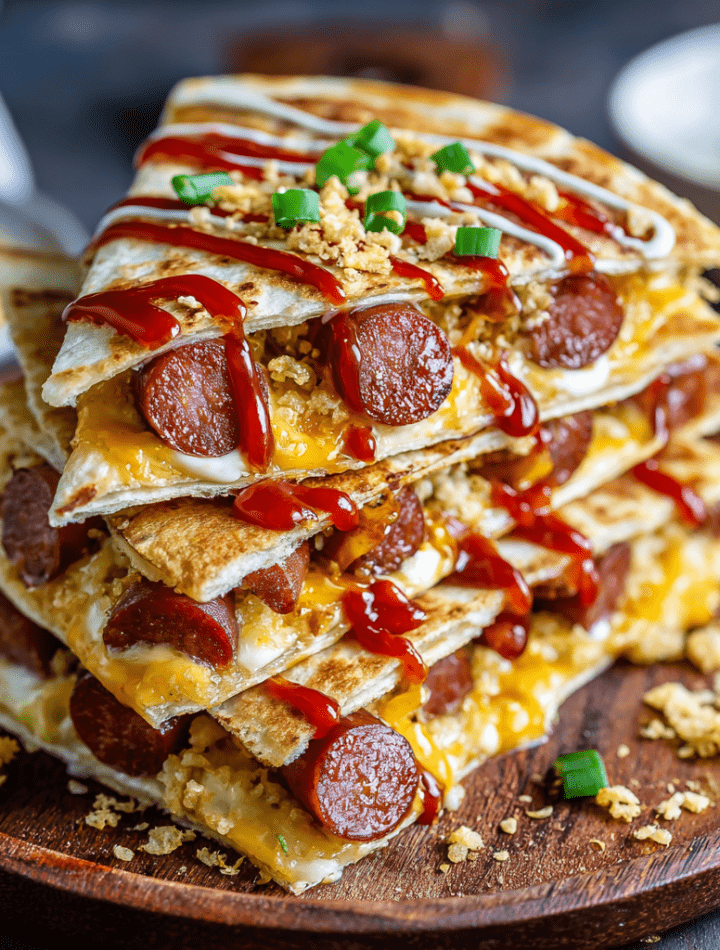 Korean Corn Dog Quesadillas