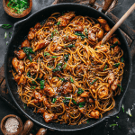 Sticky Garlic Chicken Noodles