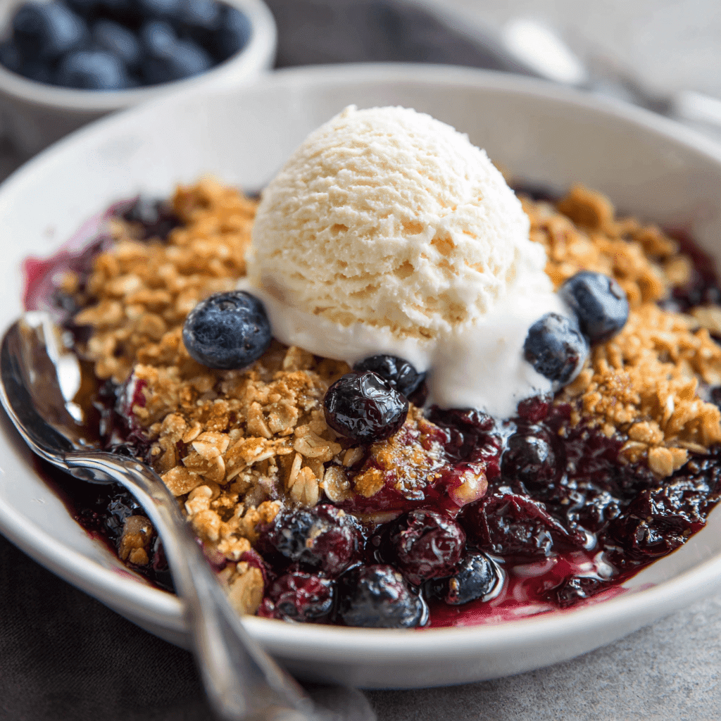 Blueberry-Rhubarb Crisp