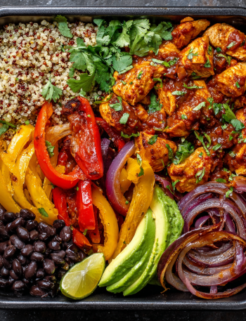 Sheet Pan Chicken Tinga Bowls