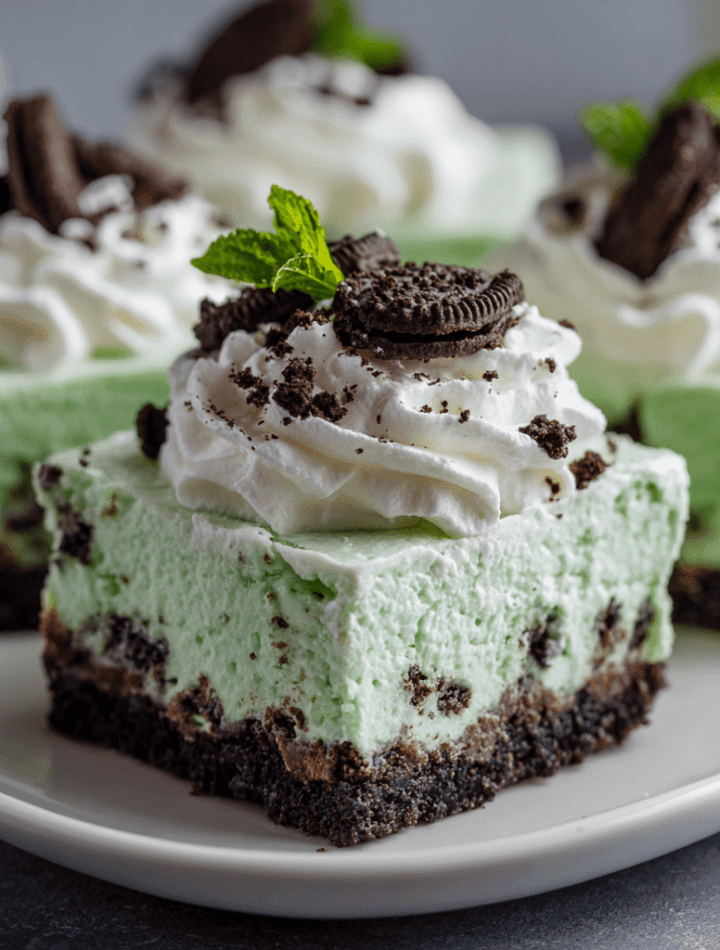 Shamrock Shake Cheesecake Bars