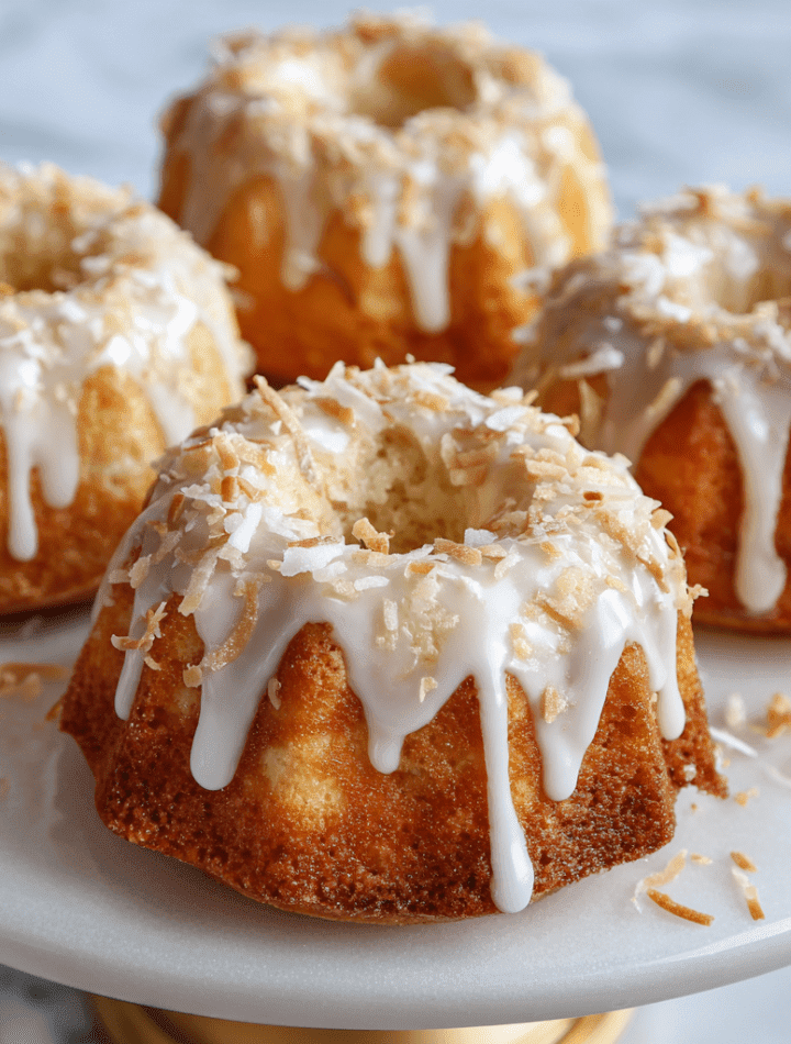 Coconut Cream Mini Bundt Cakes