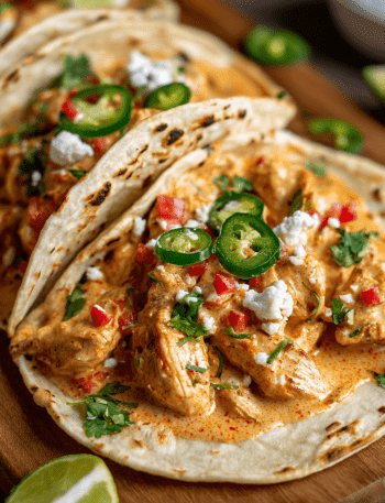Creamy Jalapeño Chicken Tacos