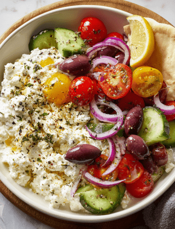 Mediterranean Cottage Cheese Bowl