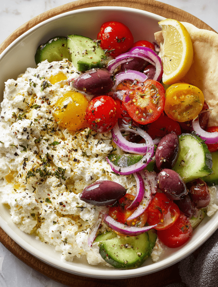 Mediterranean Cottage Cheese Bowl