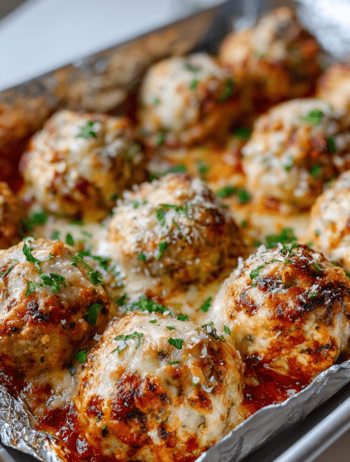 Easy Chicken Parm Meatballs