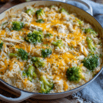 Chicken and Broccoli Cheddar Rice Bake