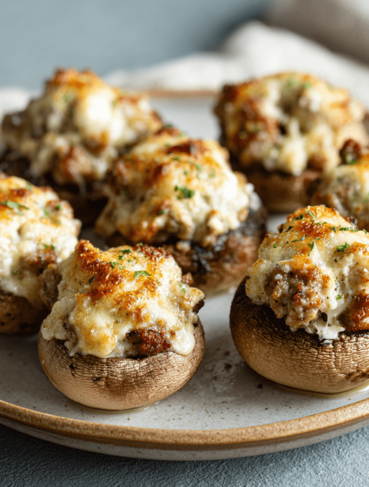Low-Carb Stuffed Mushrooms with Sausage