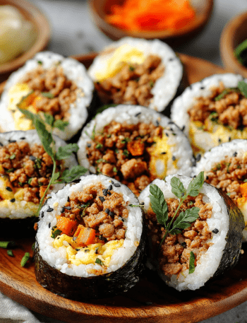 Ground Chicken Breakfast Sushi Rolls