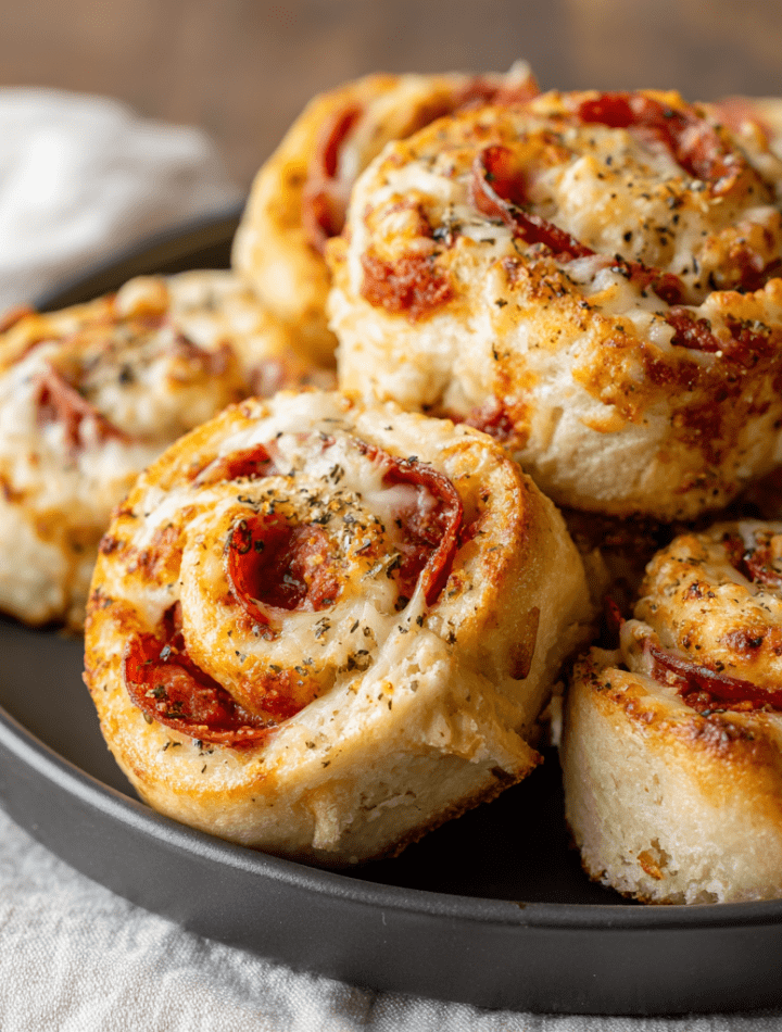Sourdough Discard Pepperoni & Cheese Pizza Rolls